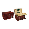 The Landmark 300 Count Cherry Finish Humidor with Drawers